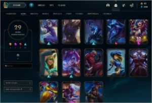 CONTA PLATINA 4 57 CHAMP 29 SKINS - League of Legends LOL