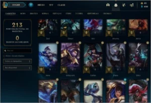 CONTA PLATINA 4 57 CHAMP 29 SKINS - League of Legends LOL