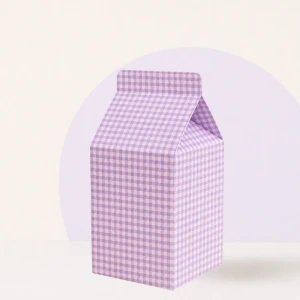 Caixa Milk Xadrez - 6 Cores Claras - Artesanato e Personalizados