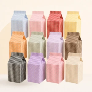Caixa Milk Xadrez - 6 Cores Claras - Artesanato e Personalizados