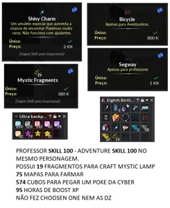 Conta Pokexgames Servidor Lunar / Malefic Lvl 439 Pxg - DFG