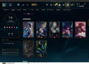 Conta League of Legends  - 74 Skins LOL