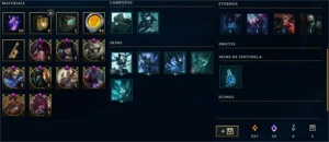 Conta 131campeões/148 skins/19 chromas/Platina III - League of Legends LOL
