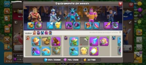 Cv14 - Heróis Muito Fortes - 7649 Gemas - 11 Equip. Épicos - Clash of Clans