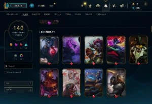 Conta Lol Full Acesso - Lvl 183 - 140 Skins - Todos Campeões - League of Legends