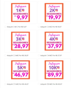 [Super Promoção] 1K Seguidores Instagram por apenas R$ 18,97 - Redes Sociais