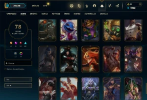 Platina 2 com TODOS os champs e 78 Skins ( No Servidor LAS ) - League of Legends LOL