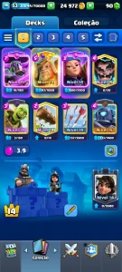 Conta de Clash Royale, todas as cartas desbloqueadas.