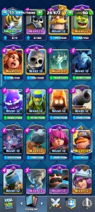 Conta de Clash Royale, todas as cartas desbloqueadas.