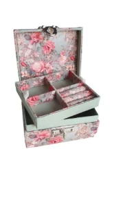 Mini Porta-Joias Floral para Viagem - Artesanato e Personalizados