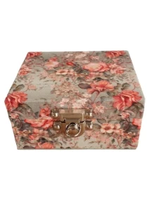 Mini Porta-Joias Floral para Viagem - Artesanato e Personalizados