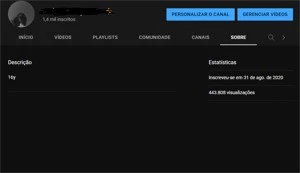canal youtube com 1300 inscritos - Outros