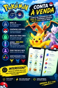 🔥 Pokémon GO Conta Lv. 25 | 200k Stardust |Nick e  Sem Time