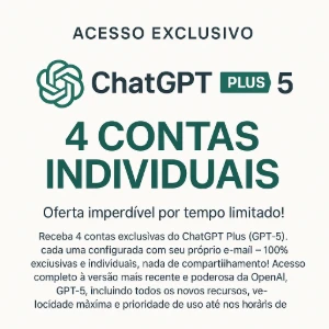 4 Contas Chatgpt Plus Exclusivas – 30 Dias De Assinatura - Assinaturas e Premium