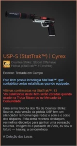 Skin CSGO USP-S (StatTrak™) | Cyrex - Counter Strike