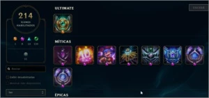Conta LOL - 284 SKINS (4 ULTIMATES 3 MISTICAS) MESTRE S8 S9 - League of Legends