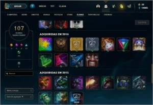 Conta prata 3 com 60 skins e 81 champs - League of Legends LOL