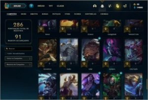 Conta prata 3 com 60 skins e 81 champs - League of Legends LOL