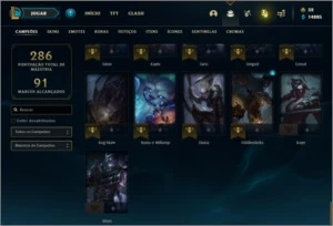 Conta prata 3 com 60 skins e 81 champs - League of Legends LOL