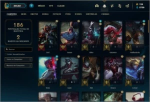 Conta prata 4 com 76 champs e 117 skins + Prestigio da Senna - League of Legends LOL