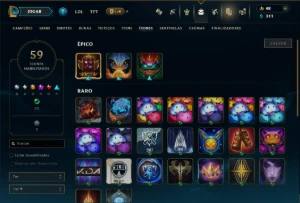 Unranked com 35 Champs e 9 Skins - League of Legends LOL