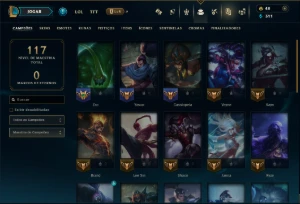 Unranked com 35 Champs e 9 Skins - League of Legends LOL