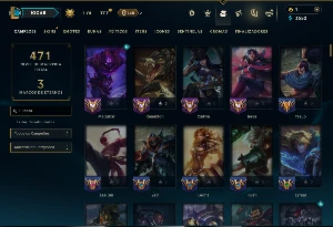 Unranked com 145 Champs e 82 Skins +4 Vitoriosas - League of Legends LOL
