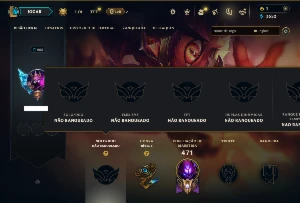 Unranked com 145 Champs e 82 Skins +4 Vitoriosas - League of Legends LOL