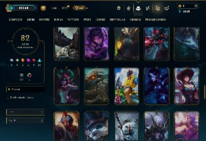 Unranked com 145 Champs e 82 Skins +4 Vitoriosas - League of Legends LOL