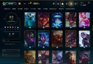 Unranked com 145 Champs e 82 Skins +4 Vitoriosas - League of Legends LOL