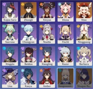 Conta Genshin Ar36 | 2x Personagens 5* Klee e Zhongli - Genshin Impact