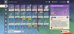 conta de genshin impact com zhongli  + personagens t4