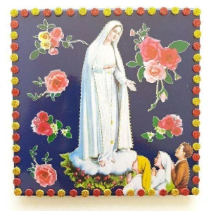 Quadrinho de Azulejo "N. S. de Fátima" - Artesanato e Personalizados