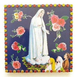 Quadrinho de Azulejo "N. S. de Fátima" - Artesanato e Personalizados