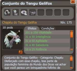 [PROMOÇÃO] set tengu  gelifox  HELIOBOROS - Dofus