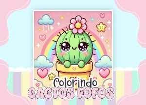 Arquivo Digital Livro de colorir Cactos Fofos – PDF - eBooks