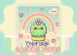 Arquivo Digital Livro de colorir Cactos Fofos – PDF - eBooks