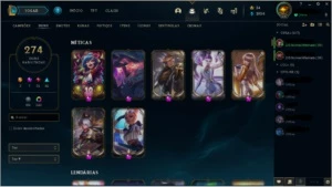 CONTA LOL 274 SKINS + de 2.000 GASTOS (TODOS OS CHAMPIONS). - League of Legends