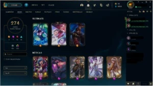 CONTA LOL 274 SKINS + de 2.000 GASTOS (TODOS OS CHAMPIONS). - League of Legends