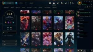 CONTA LOL 274 SKINS + de 2.000 GASTOS (TODOS OS CHAMPIONS). - League of Legends