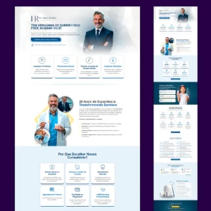 Landing Page de Serviços Odontologia - Elementor Template wp