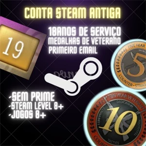 STEAM 19 ANOS DE SERVIÇO - MEDALHAS 5 & 10 ANOS NO CSGO - Counter Strike