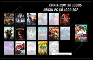 CONTA ORIGIN COM 18 JOGOS - Jogos (Mídia Digital)