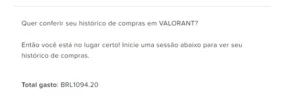 Conta Valorant | Avaliada em R$ 1.092