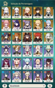 [AR60] Bem upada + Garantido + 3 arcontes - Genshin Impact