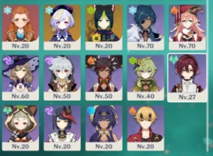 [AR60] Bem upada + Garantido + 3 arcontes - Genshin Impact
