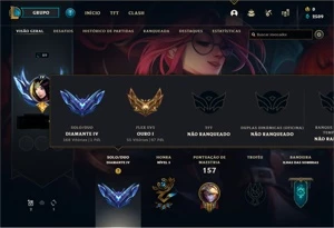 CONTA LOL DIAMANTE 4 - League of Legends