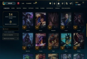 Esmeralda 4 com 40 Champs e 35 Skins - League of Legends LOL