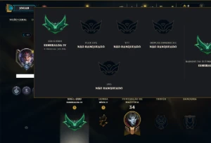 Esmeralda 4 com 40 Champs e 35 Skins - League of Legends LOL
