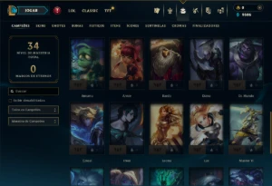 Esmeralda 4 com 40 Champs e 35 Skins - League of Legends LOL